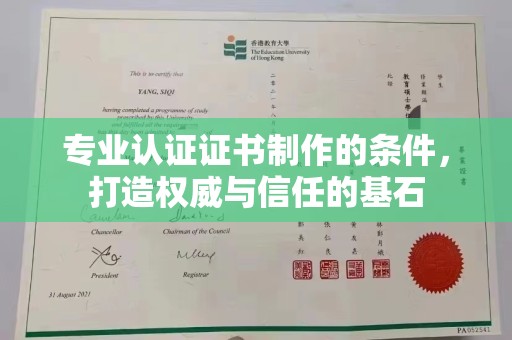 洛宁专业认证证书制作的条件，打造权威与信任的基石
