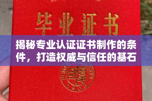 洛宁揭秘专业认证证书制作的条件，打造权威与信任的基石